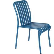 Chaise design de jardin en aluminium bleu foncé -