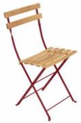 Chaise pliante Bistro / Bois - Fermob rouge en bois