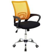 Compralo New - Chaise d'opération de bureau en tissu net modèle Nerea Orange