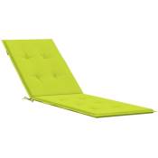 Coussin de chaise de terrasse vert vif (75+105)x50x4