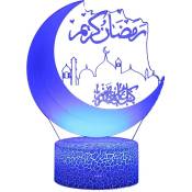 DéCoration de Ramadan, LumièRe de Ramadan à Intensité Variable de Contact, Lampe au Mubarak Ramadan Eid, Veilleuses pour Enfants pour la Chambre b
