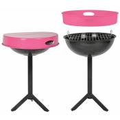 Esschert Design - Table barbecue avec plateau amovible - Plateau rose