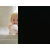 Film pour vitres anti-condensation, film d'ombrage, film pour vitres dépoli, adapté à la salle de bain familiale et à la chambre (noir, 45 x 200 cm)