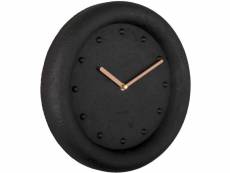 Horloge ronde en résine petra 30 cm noir