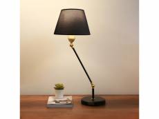 Lampe de bureau portadown e27 hauteur 60 cm noir bronze