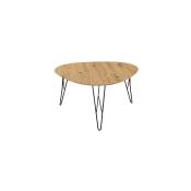 M&s - Table basse 80x78x41 cm décor chêne et pieds métal
