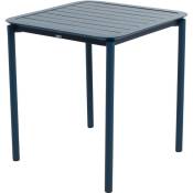 Oviala - Table carrée de terrasse (70x70cm) bleu foncé - Bleu foncé