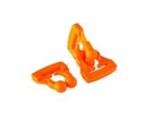 Pack 2 attaches rapides clip'on® orange