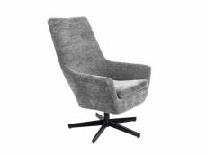 Retro lounge - fauteuil de salon tissu gris