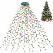 Rideau Lumineux Sapin de Noel, 2M 400 led, avec 16 guirlandes chaîne lumineuse, 8 Modes d'Eclairage, Décoration Intérieur et Extérieur pour Noël