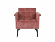 Sir william - fauteuil en velours rose