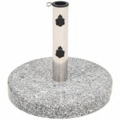 Socle de parasol/Pied de parasol haute qualité Granite Rond 20 kg 47529 - Gris