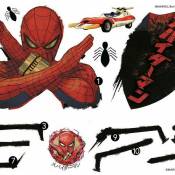 Stickers Muraux Géant Marvel Spider Man Japon - Rouge