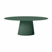 Table ovale Ankara INDOOR / 200 x 100 cm - Acier - Matière Grise vert en métal