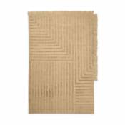 Tapis Crease Wool Small / 200 x 140 cm - Laine tissée et tuftée main - Ferm Living beige en tissu