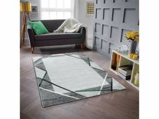 Tapis de salon rectangle motif arc - 120x160cm - santana - vert