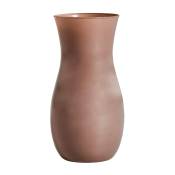 Vase en Verre Taupe 13x13x25 cm