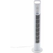 Ventilateur colonne oscillant Arebos 40W 3 vitesses H79cm Blanc - blanc
