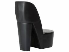 Vidaxl chaise en forme de chaussure à talon haut noir similicuir 248647