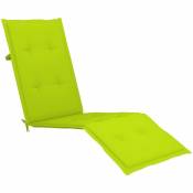 Vidaxl - Coussin de chaise de terrasse Vert vif (75+105)x50x3