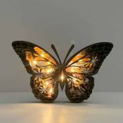 Vider l'artisanat en bois Lampes créatives pour la maison des animaux Ornements décoratifs en bois de papillon Veilleuse décorative