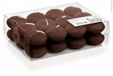 24 Bougies Flottantes Chocolat Ø 45 mm, Brûler temps