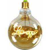 Ampoules led vintage Big Globe G125 4 w 220/240 v pour décoration de lettres de l'alphabet Jaune chaud - Groofoo
