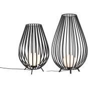 Angela - Lampadaire - 1 lumière - h 110 cm - Noir - Design - éclairage intérieur - éclairage intérieur - Noir - Qazqa