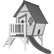 AXI - Cabin xl Maison Enfant avec Toboggan Gris Aire