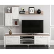 Azura Home Design - Ensemble meuble tv sento 162 cm blanc