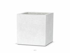 "bac en pures fibres mora ext. Cube l 40 x 40 x h40 cm gris clair - dimhaut: h 40 cm - couleur: gris ciment"