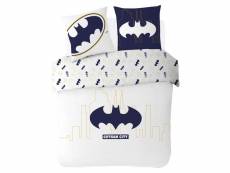 Batman logo - housse de couette double gotham city - parure de lit coton