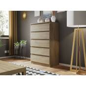 Bestmobilier - Celia - commode 5 tiroirs - bois - 70 cm - style contemporain - bois - Bois
