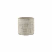 Cache-pot Cylindre Medium / Grès - Ø 15 x H 15 cm - Serax beige en céramique