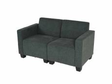 Canapé modulaire 2 places couch lyon, tissu/textile