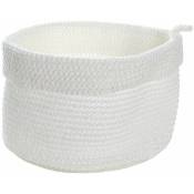 Casame - casâme - Panier rond maille crochet blanc grand modèle - Blanc