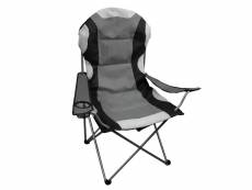 Chaise de camping pliable + sac de transport - gris