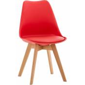 Chaise de salle à manger / cuisine Linares Rouge Plastique