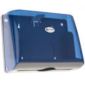 Distributeur d'essuie-mains en papier de couleur bleu