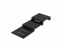 Escalier 3 marches plexiglas noir-l2g - - inox500 800x80mm