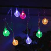 Guirlande lumineuse LED avec minuterie ampoules multicolores