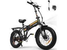 Hitway vélo électrique e-bike 20" x4.0 fat tire, pliable, moteur 250w, batterie amovible 36v 12ah, ebike ville portée 35-90km