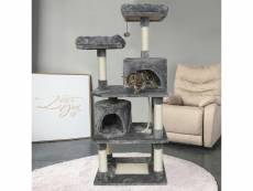 Hombuy® griffe de chat cadre d'escalade de chat - arbre à chat avec griffoir 60*48*145cm gris foncé