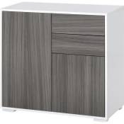 HOMCOM commode buffet 2 tiroirs coulissants 2 portes