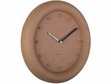 Horloge ronde en résine petra 30 cm orange terracotta