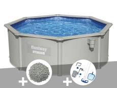 Kit piscine acier ronde Bestway Hydrium 3,60 x 1,20 cm + 10 kg de zéolite + Kit d'entretien Deluxe