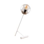 Lampe de table blanche moderne avec boule en verre