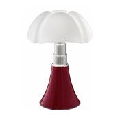 Lampe en acier inox rouge pourpre 27 x 35 cm Mini Pipistrello - Martinelli Luce