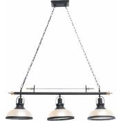 Lampe suspendue rétro - Lampe de billard industrielle - Châssis avec chaîne - Lustre noir - Lampe suspendue - Table de billard - Convient pour les
