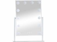 Miroir led de maquillage yaren avec lumière réglable et écran tactile , blanc